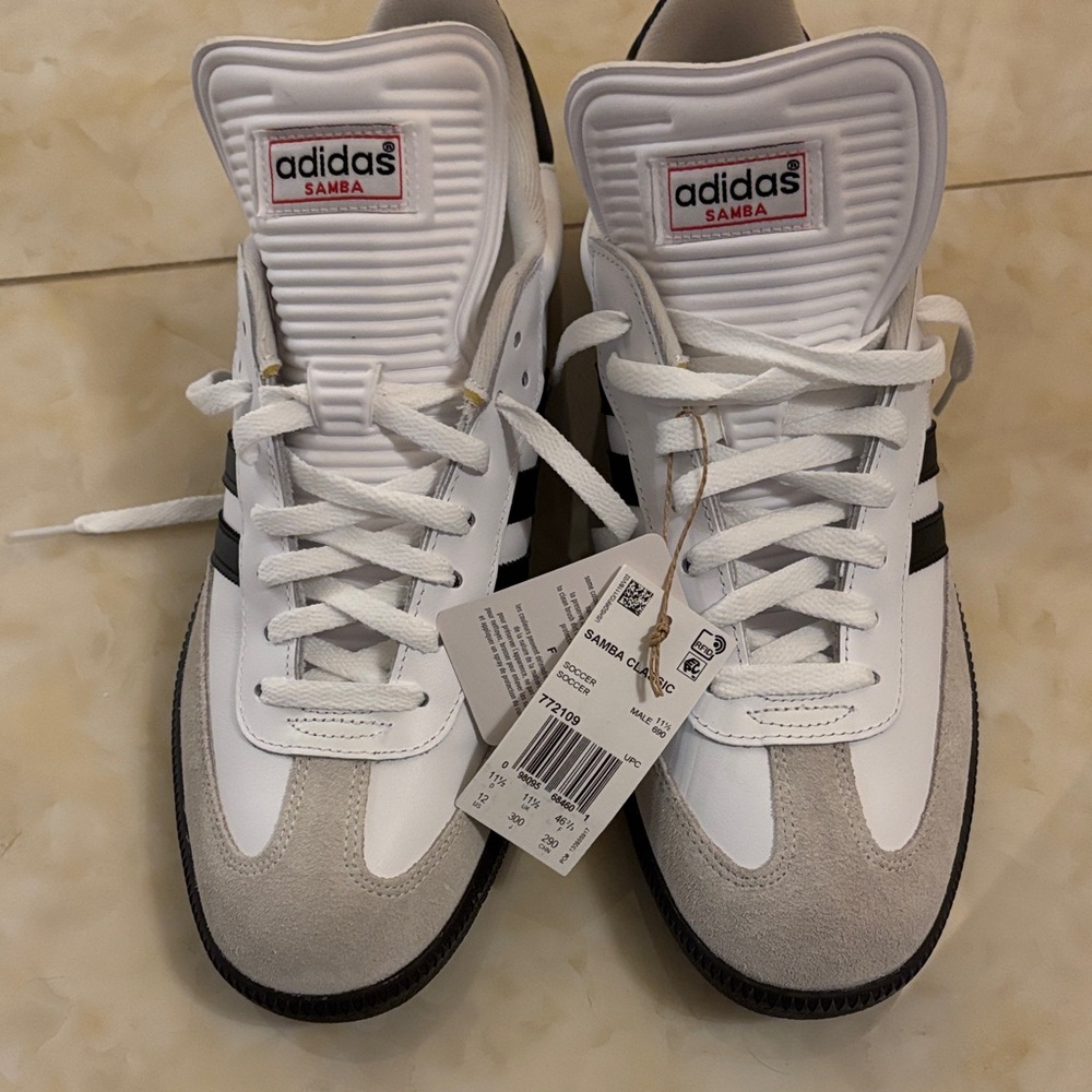 Adidas Samba White and Black Sneakers